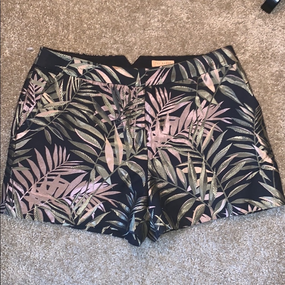 Ted Baker London Tropical Leaf Print Shorts